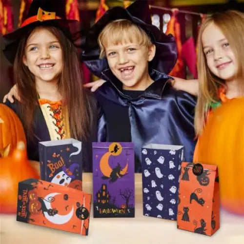 8PCS Halloween Paper Bag - cards