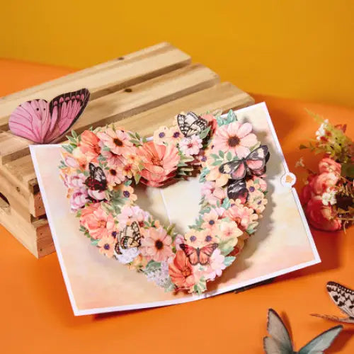 Butterflies Flowers Pop-up Greeting Card - cards
