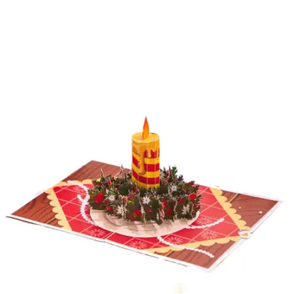 Christmas Candle Pop Up Card - cards