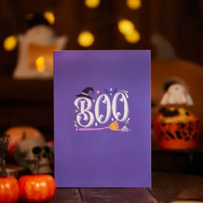 Crescent Witch Pop-up Card - cards