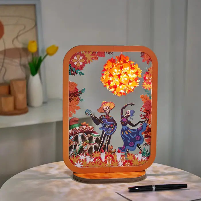 Day of the Dead Musical 3D Paper Carving Night Lights -