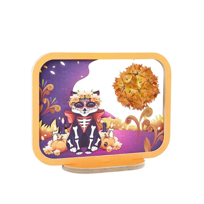 Day of the Dead Skull 3D Paper Carving Night Lights - cards