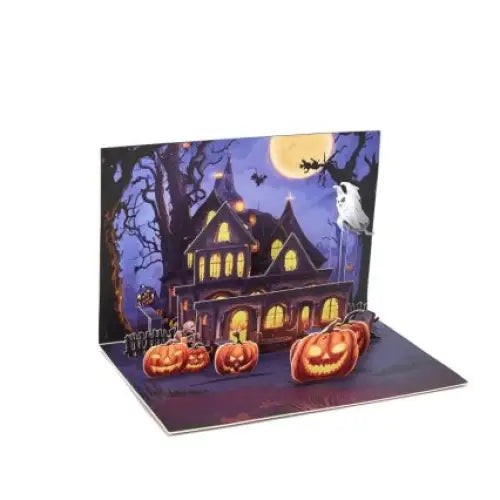 Halloween Haunted House Pop-up Card - cards