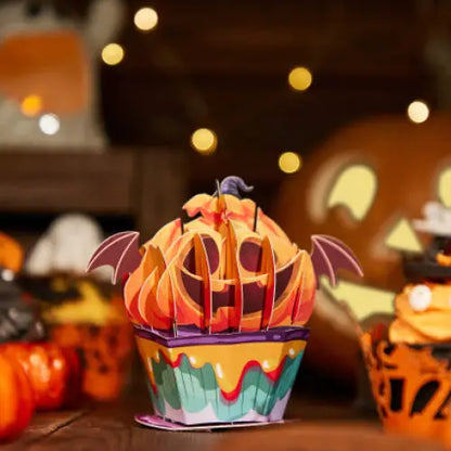 Halloween Pumpkin Cupcake - cards