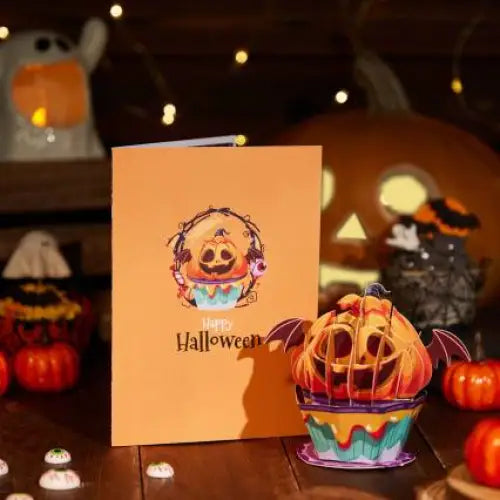 Halloween Pumpkin Cupcake - cards