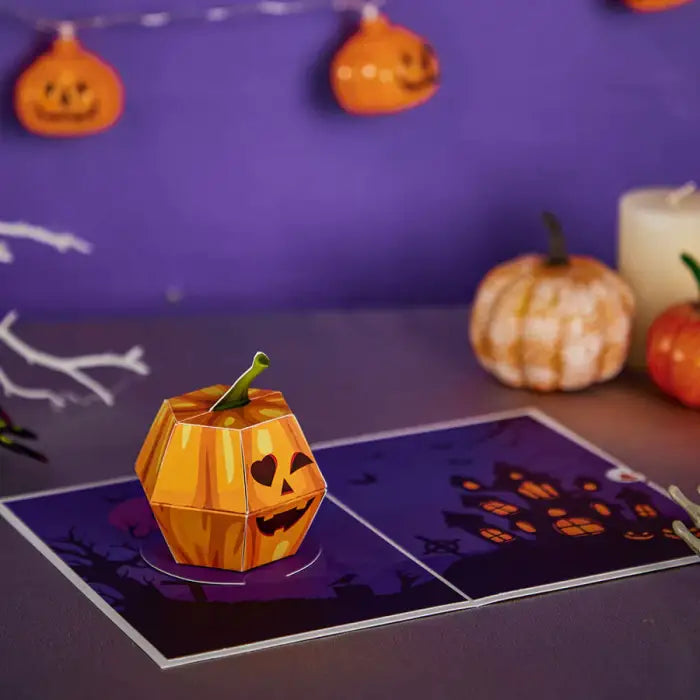 Halloween Pumpkin Pop-Up Card - cards