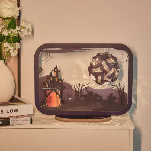 Headless Horseman 3D Paper Carving Night Lights - cards