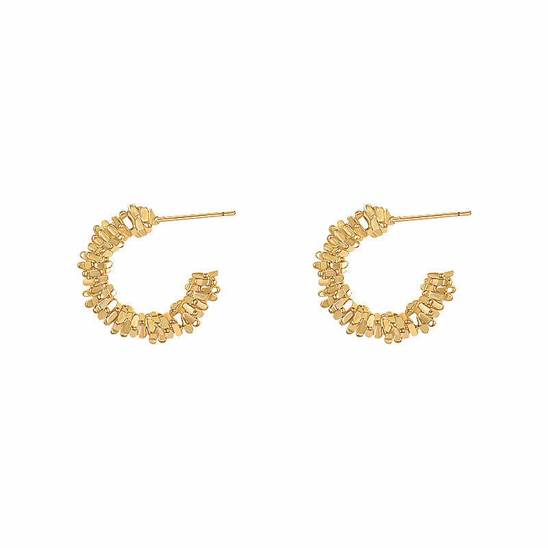 C-shaped Semicircular Earrings